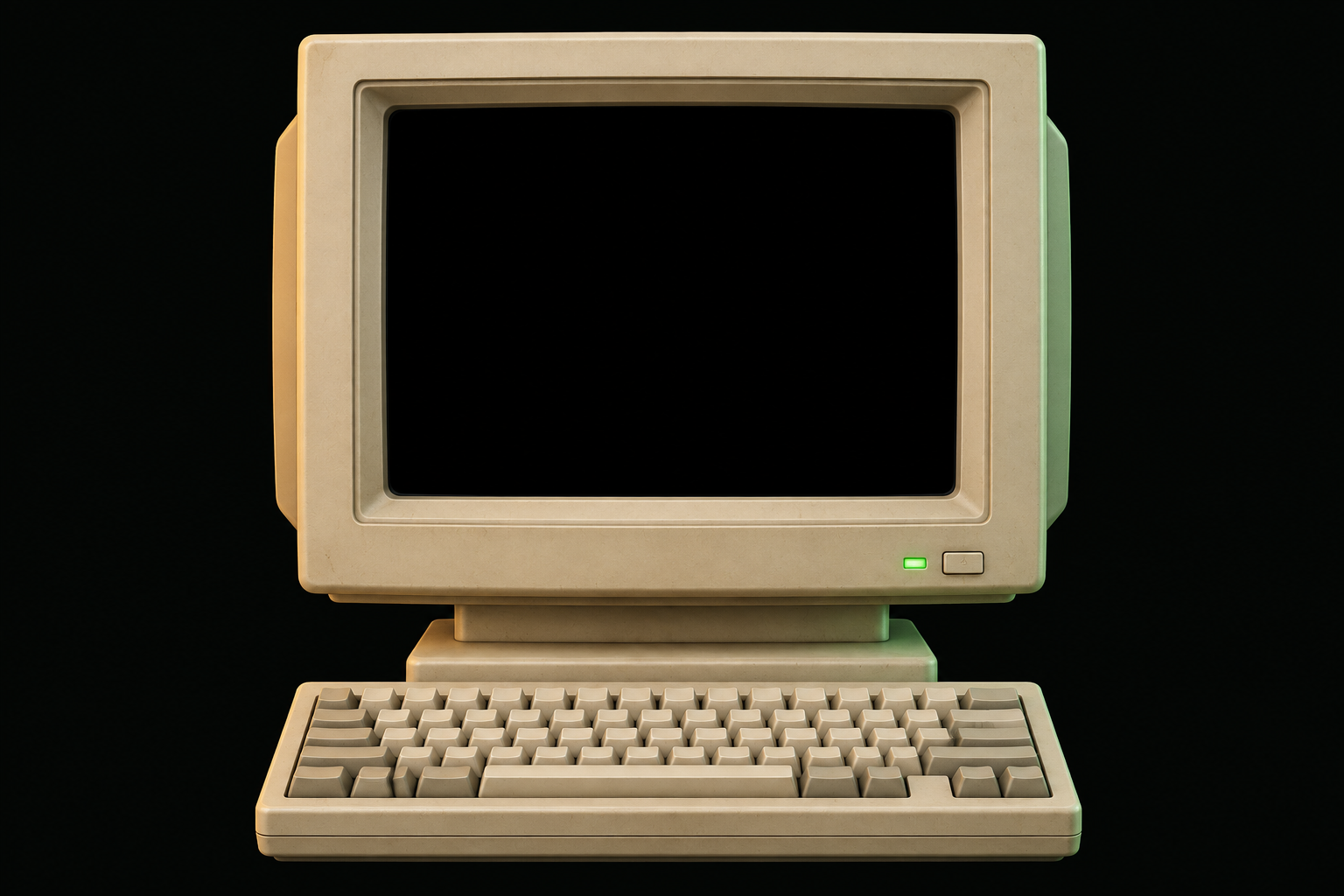 Ordenador CRT beige retro